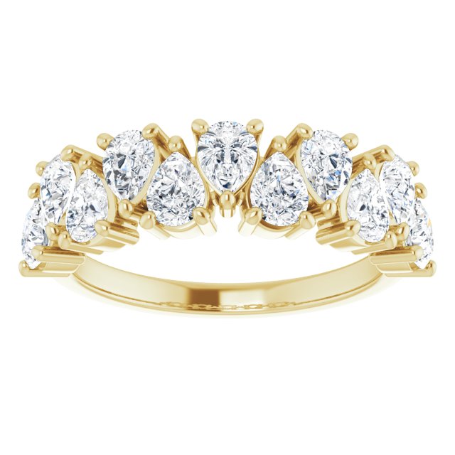 2.31 ct. Pear Cut Diamond Wedding Band-VIRABYANI